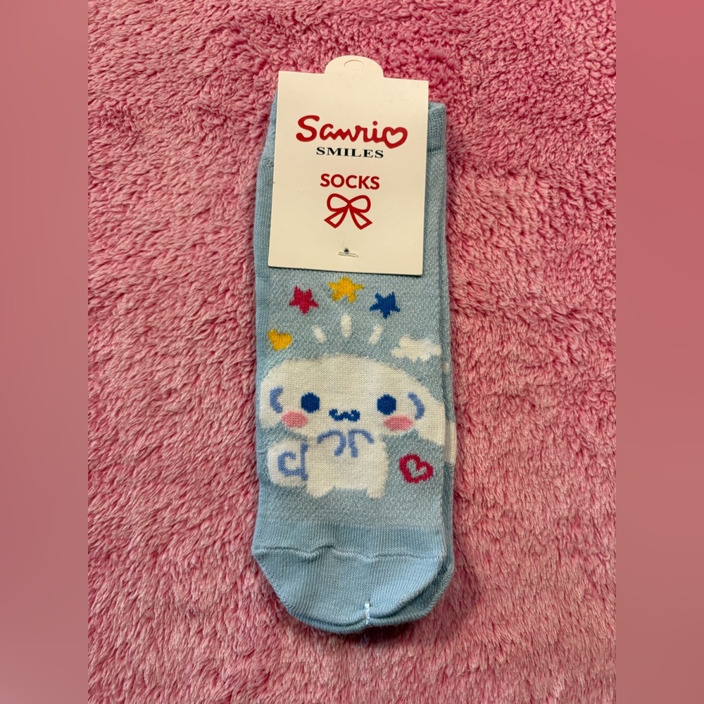 Sanrio Cinnamoroll Smiles Socks Light Blue